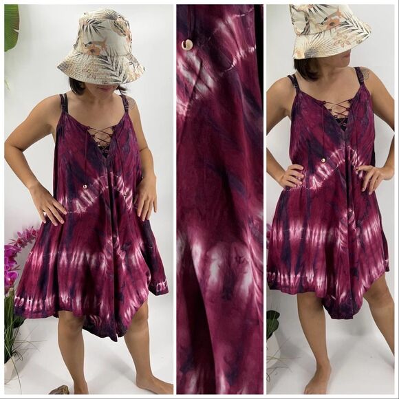 Beach Boho Romper Gypsy Overall Wide Leg The Kau wela Mini Romper Black & White - Picture 1 of 12